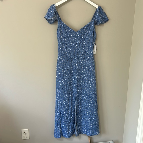 Reformation Blue Floral Midi Dress - Picture 4 of 16